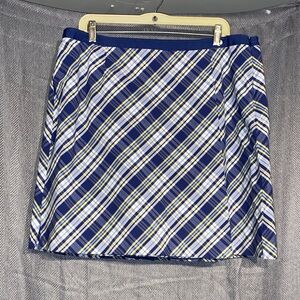 Navy Plaid Women's Skort